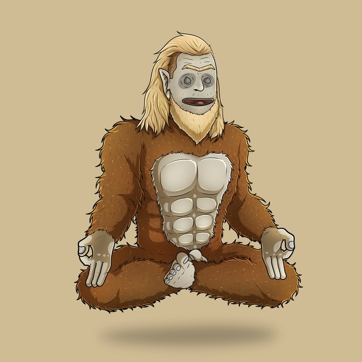 The Gravity Glider developer's own character, drawn by the dev